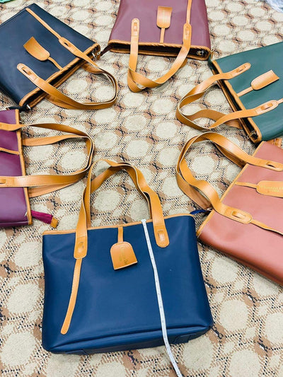 Women's PU Leather Plain Shoulder Bag