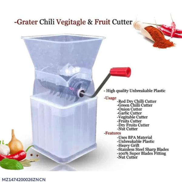 Effortlessly chop and prepare your meals with our Multicolor Manual Food Chopper