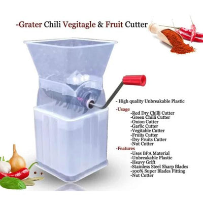 Effortlessly chop and prepare your meals with our Multicolor Manual Food Chopper
