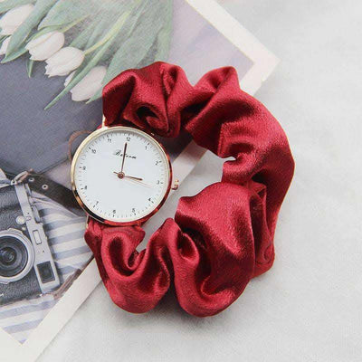 Women's Quartz Water Resistant Bracelet Watch - 1 Pc, Round Dial in Maroon