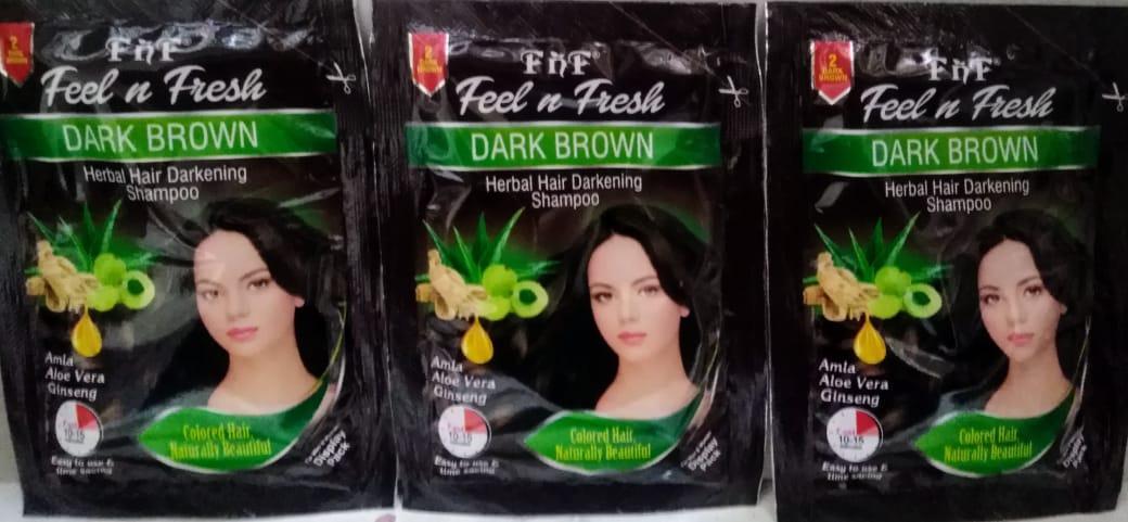 Rich Brown Hair Color Shampoo - Pack of 6 for Gorgeous Hair Color