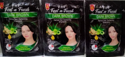 Rich Brown Hair Color Shampoo - Pack of 6 for Gorgeous Hair Color