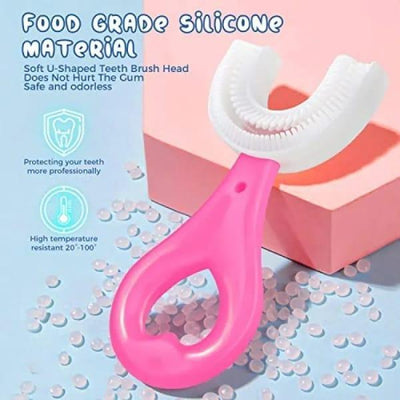 Silicone U-Shaped Toothbrush For Kids - Pack of 4