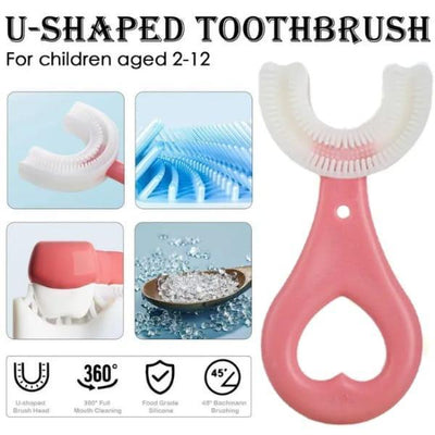 Silicone U-Shaped Toothbrush For Kids - Pack of 4