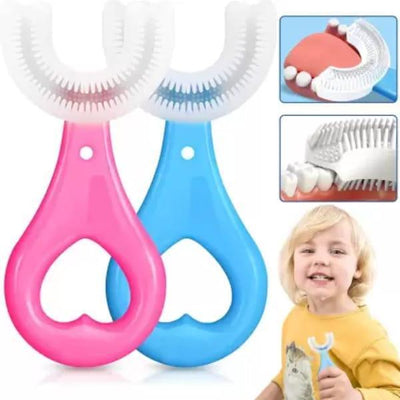 Silicone U-Shaped Toothbrush For Kids - Pack of 4